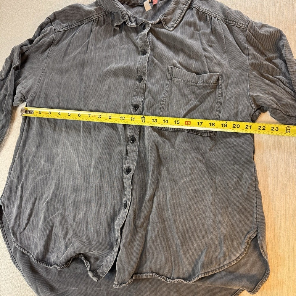PILCRO ANTHROPOLOGIE The Bo Boyfriend‎ Buttondown Shirt in Gray Size XL - Picture 6 of 9